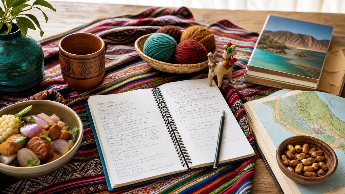 Peruvian culture study table